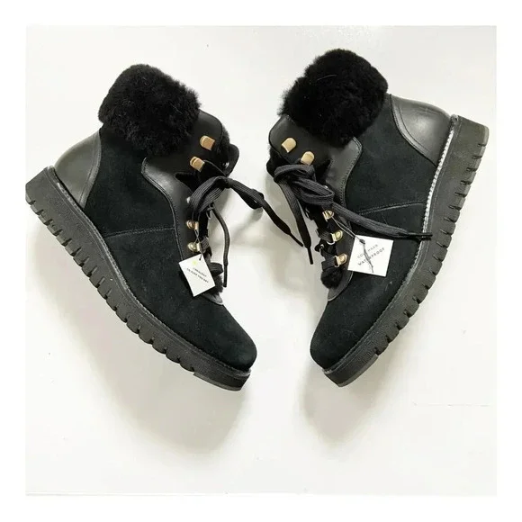 NWT Cole Haan Zerogrand Explore Shearling Waterproof Upstate Hiker Boot size 9.5 - Picture 5 of 13